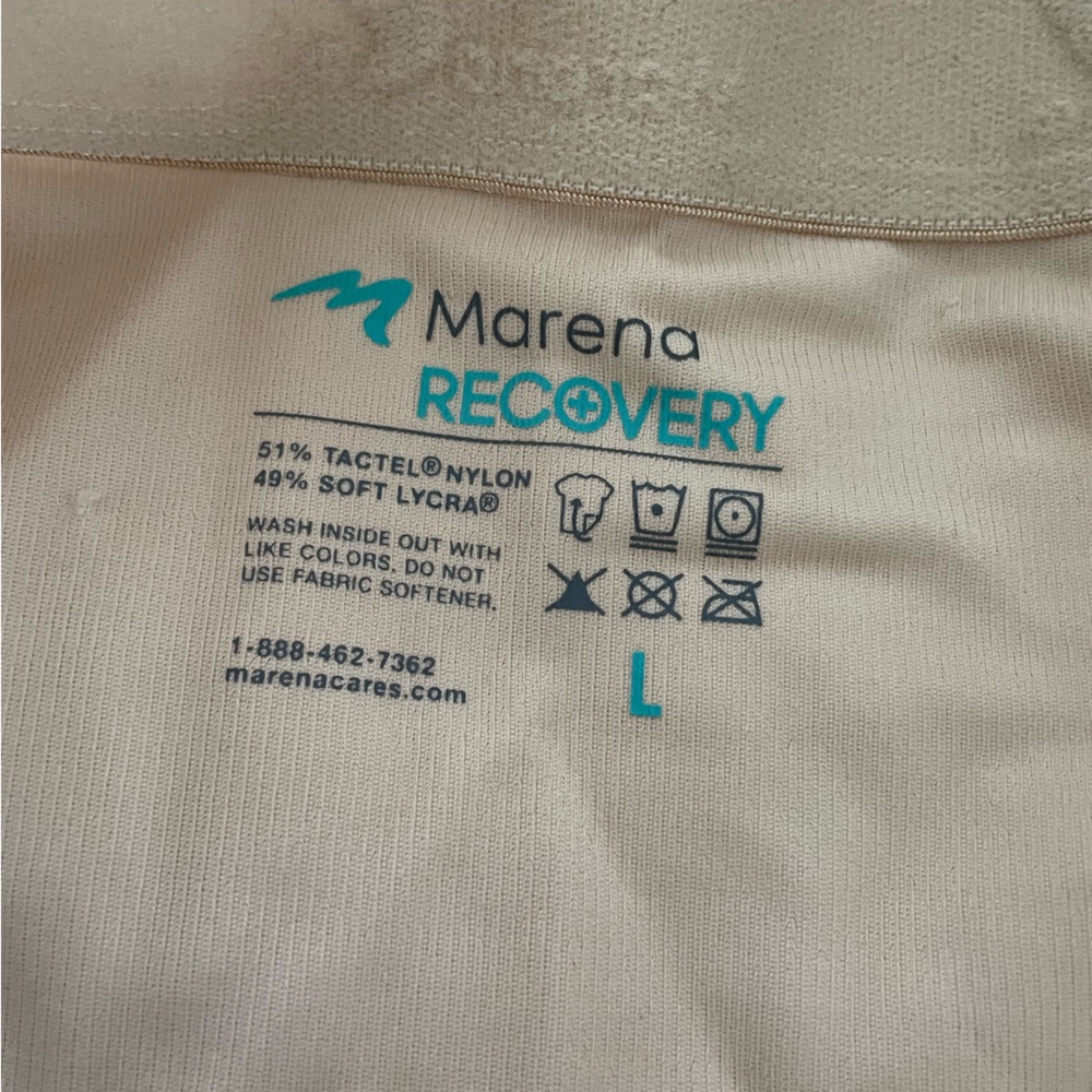 Marena Recovery High Waist Girdle Post Surgical Compression Garment. Tan. Size L
